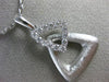 ESTATE LARGE .42CT DIAMOND 18KT WHITE GOLD MATTE & SHINY DOUBLE TRIANGLE PENDANT