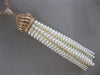 ESTATE EXTRA LARGE .50CT DIAMOND & AAA PEARL 18KT ROSE GOLD 3D TASSLE NECKLACE