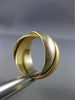 ESTATE WIDE 18KT WHITE YELLOW & ROSE GOLD 3D MATTE TRINITY LOVE RING