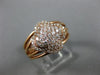 ESTATE WIDE .57CT DIAMOND 14K ROSE GOLD 3D 4 LEAF CLOVER SQUARE CRISS CROSS RING