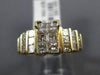 ESTATE 1.25CT PRINCESS DIAMOND 14K YELLOW GOLD CLASSIC INVISIBLE ENGAGEMENT RING
