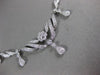 ESTATE 1.58CT DIAMOND 14KT WHITE GOLD 3D FILIGREE V SHAPE CHANDELIER NECKLACE
