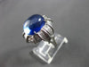 ANTIQUE PLATINUM 14.0CT DIAMOND & CABOCHON SAPPHIRE FILIGREE ENGAGEMENT RING E/F