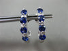 ESTATE 1.47CT DIAMOND & SAPPHIRE 18K WHITE GOLD 3D CLASSIC UMBRELLA EARRINGS E/F