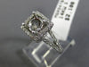 ESTATE .41CT DIAMOND 14KT WHITE GOLD 3D SQUARE HALO SEMI MOUNT ENGAGEMENT RING