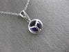 ESTATE 1.02CT DIAMOND & AAA AMETHYST 14KT WHITE GOLD 3D PAVE HALO ROUND PENDANT