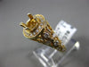ESTATE WIDE .55CT DIAMOND 14KT YELLOW GOLD 3D ETOILE SEMI MOUNT ENGAGEMENT RING