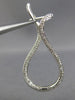 ESTATE .45CT DIAMOND 14KT WHITE GOLD 3D TEAR DROP INSIDE OUT HANGING EARRINGS