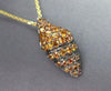 ESTATE 1.36CT YELLOW SAPPHIRE 14KT YELLOW & BLACK GOLD SEA SHELL PENDANT & CHAIN