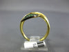 ESTATE LARGE .46CT DIAMOND & AAA TSAVORITE 14KT YELLOW GOLD 3D DOUBLE LEAF RING