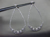 ESTATE 2.60CT DIAMOND 14KT WHITE GOLD 3D PEAR SHAPE RAIN DROP HANGING EARRINGS