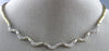 ESTATE .77CT DIAMOND 14K WHITE & YELLOW GOLD BY THE YARD 3 STONE NECKLACE #16974
