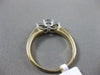 ESTATE 1.50CT DIAMOND 14KT TWO TONE GOLD 3D PAST PRESENT FUTURE ENGAGEMENT RING