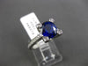 ESTATE 2.95CT DIAMOND & AAA SAPPHIRE PLATINUM 3D DIAMOND PRONG ENGAGEMENT RING