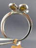 ESTATE WIDE 1.52CT MULTI COLOR DIAMOND 14KT 2 TONE GOLD CLOVER FLOWER LOVE RING