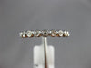 ESTATE .23CT DIAMOND 14K WHITE GOLD BEZEL SEMI ETERNITY WEDDING ANNIVERSARY RING