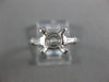 ESTATE .25CT DIAMOND PLATINUM 3D THREE STONE SEMI MOUNT ENGAGEMENT RING #26389