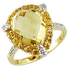5.35CT DIAMOND & AAA CITRINE 14KT YELLOW GOLD 3D PEAR SHAPE HALO FUN RING