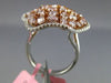 ESTATE EXTRA LARGE GIA 3.31CT DIAMONDS 18KT TWO TONE GOLD STAR CLUSTER LOVE RING
