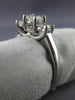 ESTATE 1.04CT DIAMOND 14KT GOLD & PLATINUM CLASSIC THREE STONE ENGAGEMENT RING