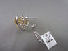 ESTATE 15.37CTW DIAMOND & YELLOW TOPAZ 14K WHITE GOLD FLOWER CLIP EARRINGS !!!