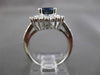 ESATE LARGE 2.71CT DIAMOND & SAPPHIRE 14K WHITE GOLD HALO ENGAGEMENT RING #22750