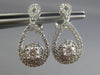 ESTATE .80CT DIAMOND 14KT WHITE GOLD SOLITAIRE INFINITY FLOWER HANGING EARRINGS