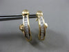 ESTATE .50CT DIAMOND 14KT YELLOW GOLD 3D UMBRELLA DOUBLE SIDED HANGING EARRINGS