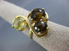 ESTATE 9.50CT AAA SMOKY TOPAZ & AAA YELLOW TOPAZ 14K YELLOW GOLD LOVE KNOT RING