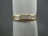 ESTATE .46CT DIAMOND 14KT YELLOW GOLD 3D PRINCESS CUT ANNIVERSARY RING #15774
