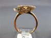 ESTATE 1.75CT WHITE & CHOCOLATE FANCY DIAMOND 14KT ROSE GOLD 3D HEART LOVE RING