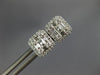 .54CT DIAMOND 18KT WHITE GOLD 3D ROUND & BAGUETTE CLUSTER SQUARE STUD EARRINGS