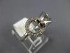 ESTATE .15CT DIAMOND 18KT WHITE GOLD 3D CLASSIC LOVE KNOT BELT FUN RING