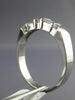 ANTIQUE .37CT ROUND & BAGUETTE DIAMOND 14K WHITE GOLD 3D ANNIVERSARY RING #12435