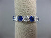 ESTATE 3.85CT DIAMOND & AAA SAPPHIRE 14KT WHITE GOLD 3D ANNIVERSARY RING #26028