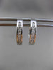 ESTATE .25CT DIAMOND 14KT WHITE GOLD CLASSIC CHANNEL HUGGIE EARRINGS BEAUTIFUL!