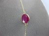 ESTATE LARGE 2.0CT RUBY 14KT YELLOW GOLD 3D OVAL BY THE YARD TIN CUP NECKLACE