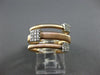 ESTATE WIDE .25CT DIAMOND 14KT WHITE & ROSE GOLD 3D FLEXIBLE SQUARE CLUSTER RING