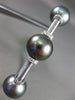 ESTATE LARGE .45CT DIAMOND & AAA TAHITIAN PEARL 18KT WHITE GOLD BANGLE BRACELET