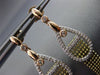 ESTATE LARGE .39CT DIAMOND 14K TRI COLOR GOLD CHANDELIER HANGING HUGGIE EARRINGS