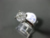 ESTATE LARGE .58CT MULTI CUT DIAMOND 14K WHITE GOLD 3D INVISIBLE ENGAGEMENT RING