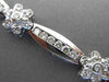 ESTATE LARGE 2.66CT DIAMOND 14K WHITE GOLD 3D FLOWER BY THE YARD TENNIS BRACELET