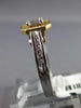 ESTATE 1.30CT WHITE & YELLOW DIAMOND 14KT 2 TONE GOLD 3D OCTAGON ENGAGEMENT RING