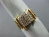 ESTATE .40CT DIAMOND 14KT YELLOW GOLD 3D CLASSIC PAVE MULTI ROW ANNIVERSARY RING