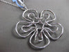 ESTATE MASSIVE 1.64CT WHITE & BLACK DIAMOND 18KT WHITE GOLD 3D FLOWER PENDANT