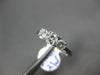 ESTATE 1.0CT ROUND CUT DIAMOND 14KT WHITE GOLD 3D THREE STONE ENGAGEMENT RING