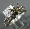 ESTATE WIDE .54CT DIAMOND 14KT WHITE GOLD 3D 6 PRONG SEMI MOUNT ENGAGEMENT RING