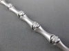 ESTATE LONG .65CT DIAMOND 14KT WHITE GOLD BAMBOO TENNIS BRACELET BEAUTIFUL!