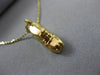 ESTATE 14KT YELLOW GOLD 3D HANDCRAFTED BABY BOOT CHARM PENDANT WITH CHAIN #25294