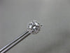 ESTATE .65CT DIAMOND 14KT WHITE GOLD ROUND CLASSIC SOLITAIRE HALO STUD EARRINGS